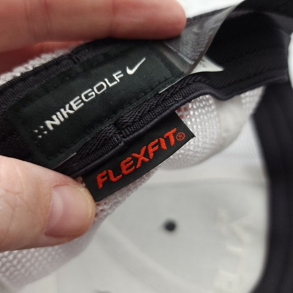 Nike Golf FlexFit Hat Size M/L Gray w/White Mesh Stretch Band‎ Cap TCR Alexan - Picture 9 of 12